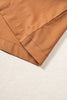 Brown Stripe Ribbed Knit Long Sleeve Bodice Contrast Patchwork Flared Dress