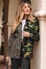 Brown Leopard Camo Patchwork Oversize Shacket