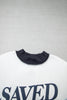 Beige SAVED BY GRACE Letter Print Color Block Mock Neck Plus Size Sweatshirt