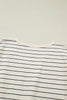 Beige Stripe Drawstring Tunic Tank Mini Dress with Pockets