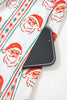 White Father Christmas Contrast Collar Button Front Long Sleeve A-line Mini Dress