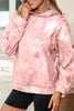 Light Pink Camouflage Woodland Print Oversized Sporty Hoodie