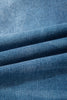 Sail Blue Exposed Stitching Straight Jeans