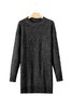 Parchment Cable Knit Drop Shoulder Loose Fit Sweater Dress