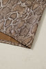 Brown Polo Collared V Neck Short Sleeve Metallic Leopard Blouse