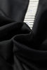 Black Plus Size Striped Cuffs Polo Collar Patchwork Long Sleeve Ruffle Hem Dress
