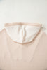 Oatmeal Waffle Patchwork Drop Shoulder Hooded Long Sleeve Top
