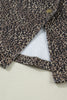 Brown Leopard Print Slim Denim Vest