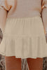Parchment Plus Size Frilled Elastic Waist Lace Trim Boho Ruffled Shorts