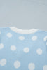 Rose Red Polka Dot Puff Short Sleeve Sweater Top