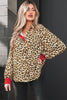 Khaki Contrast Edge Leopard Shirt