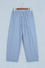 Black Stripe Drawstring Casual Loose Pants