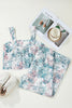 Green Tropical Palm Printed Cropped Tank Drawstring Wide Leg Pant Set