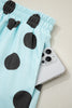 White Polka Dot Short Sleeve Top Casual Skort 2pcs Outfit