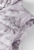 Gray Camo Leaf Print Winter Puffer Vest