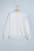 Gray PRAY Polka Dot Embroidered Mock Neck Sweatshirt