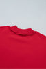 Fiery Red Jesus Saves Slogan Print Stand Neck Baggy Sweatshirt