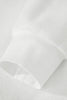 White Oversize Drop Shoulder Reversible Mock Neck Sweatshirt