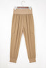 Medium Grey Elastic High Waist Pocketed Cargo Jogger Pants