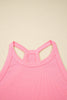 Sachet Pink Slim Tank Top Elastic Waist Mini Skort 2pcs Outfit