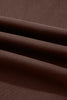 Coffee Solid Color Square Patch Pocket Ankle-length Barrel Jeans