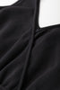 Black Wrap V Neck Sleeveless High Waist Jumpsuit