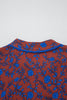 Brown 3/4 Puff Sleeve Tiered Loose Floral Dress