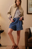 Parchment Plaid Liner Patchwork Single Breasted Trench Coat