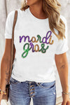 Wisteria Sequin mardi gras Graphic T Shirt