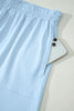 Pink Stitched Detail Loose Tank Top Cotton 2pcs Short Set