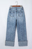Ashleigh Blue Cuffed Straight Loose Jeans