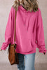 Valerian Solid Kangaroo Pocket Drawstring Loose Fit Hoodie