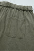 Jungle Green Mineral Wash Seam Detail Flare Leg Drawstring Pants