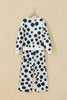 Khaki Polka Dot Long Sleeve Top Drawstring Relaxed Pants Set