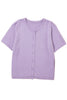 Orchid Petal Short Sleeve Soft Cardigan Sweater T Shirt