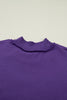 Tillandsia Purple Oversize Drop Shoulder Reversible Mock Neck Sweatshirt