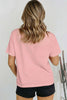 Beau Blue Solid Color High Neck Oversize Tee