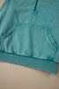 Black Half Zip Kangaroo Pocket Mineral Wash Baggy Hoodie