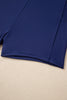 Rose Red Color Block Patchwork Bow Knot Detail Sleeveless Swim Dress