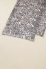 Khaki Plus Size Leopard Print Raw Edge Patch Pocket Drawstring Loose Pants