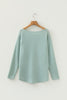 Myosotis Textured Raglan Sleeve Knit Loose Top