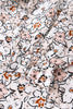Khaki Bold Floral Print Frilled Puff Sleeve Button Down Shirt