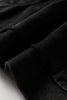 Black Half Zip Kangaroo Pocket Mineral Wash Baggy Hoodie