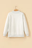 Blackish Green MERRY Embroidered Letter High Neck Tunic Pullover Sweatshirt