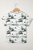Chestnut Desert Sand Print Short Sleeve Knit Top