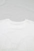 White Plus Size Leopard Bow Embroidered Patch Casual T Shirt