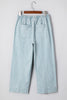 Sky Blue Stripe Mid Rise Drawstring Waist Jeans
