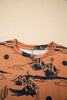 Chestnut Desert Sand Print Short Sleeve Knit Top