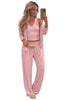 Light Pink 3-Piece Cozy Knit Lounge Set