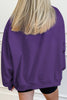 Black Solid Color Oversized Mock Neck Sweatshirt